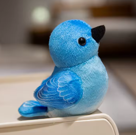 10cm Small Birds In The Tree Stump Plush Toys Colorful Bird And Nest Combination Plush Toy Home Decor Gift