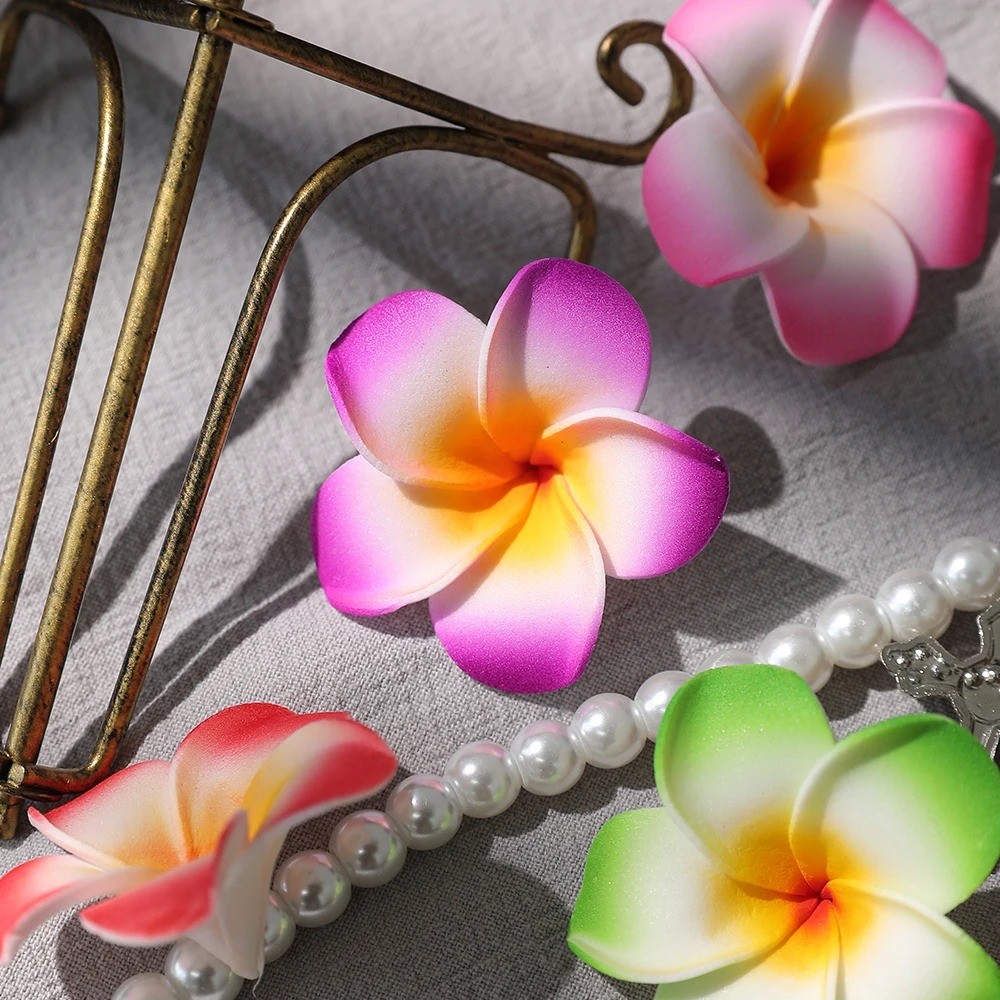 10Pcs Artificial Hawaii PE Foam Flowers 5cm DIY Flower Set