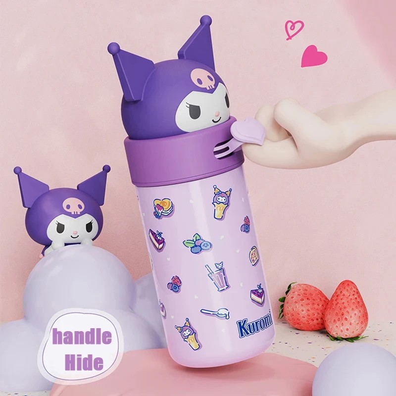 Miniso Hello Kitty Cinnamoroll Kuromi Stainless Steel 316 Thermos Water Bottle Vacuum Termo Kids Vacuum Flask Bottle Tumbler