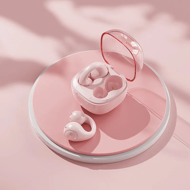 Original MINISO MCT09 Wireless Bluetooth V5.3 Earphones  Touch Control Ear Clip Music Earbuds, Sport Running Headset with Mic