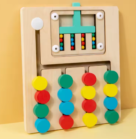 Wooden Color Matching Puzzles Montessori Learning Toys Logic Game Thinking Training Early Educational Toy for Children