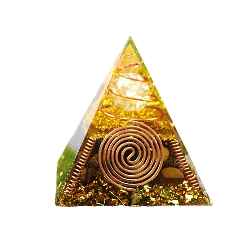 Household Resin Crystal Crushed Stone Pyramid Drip Craft Ornament