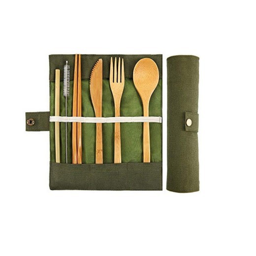 Bamboo portable tableware gift box 11pcs set