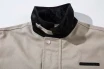 Vintage Crumpled Letters Polo Collar Jacket Men's Clothing Baggy Coat