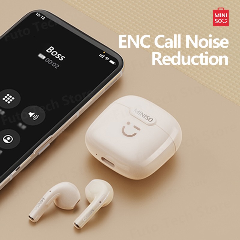 Original MINISO M06 Wireless Bluetooth V5.3 Headset  Stereo Gaming Sports Earphones, Noise Reduction Headphones with Mic