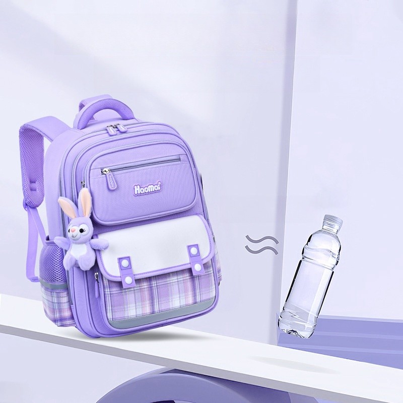 MINISO Disney LinaBell Student Bag Kawaii StellaLou Waterproof Schoolbag with Cartoon Design, Large Capacity and Safety Reflectors Backpack