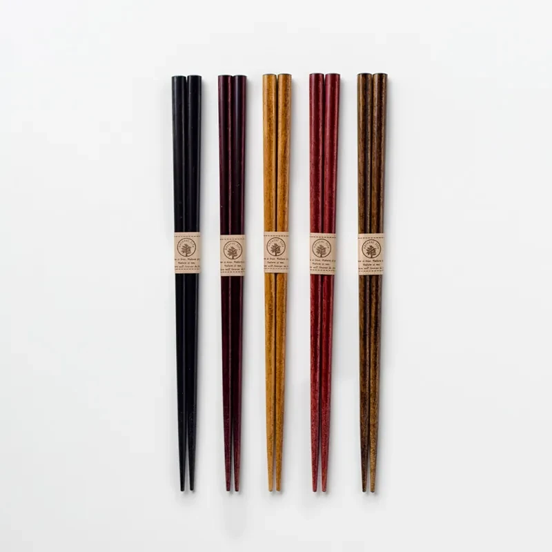 Solid Wood Chopsticks Set Home Handmade Pointed Non-slip