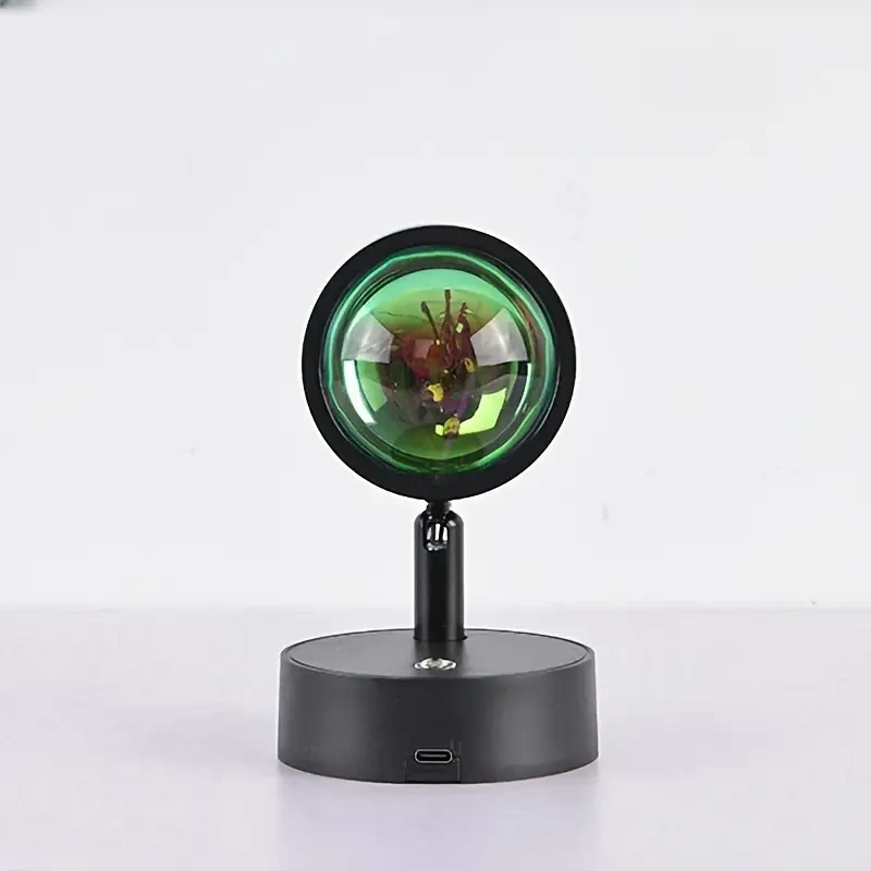LED Sunset Lamp Projector  USB & Battery Powered, Romantic Rainbow Lighting for Bedroom, Living Room Decor and Photography, Rechargeable 2000mAh Polymer Battery