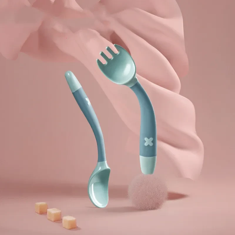 Children's bendable fork and spoon set tableware