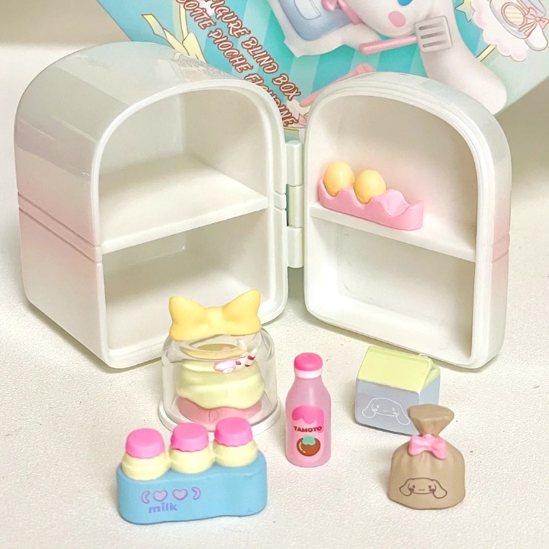 6 Boxes Cinnamoroll Cooking Blind Box MINISO Sanrio Doll Model Decorative Ornaments for Children Toys, Birthday Gifts, Kawaii Trendy Animation