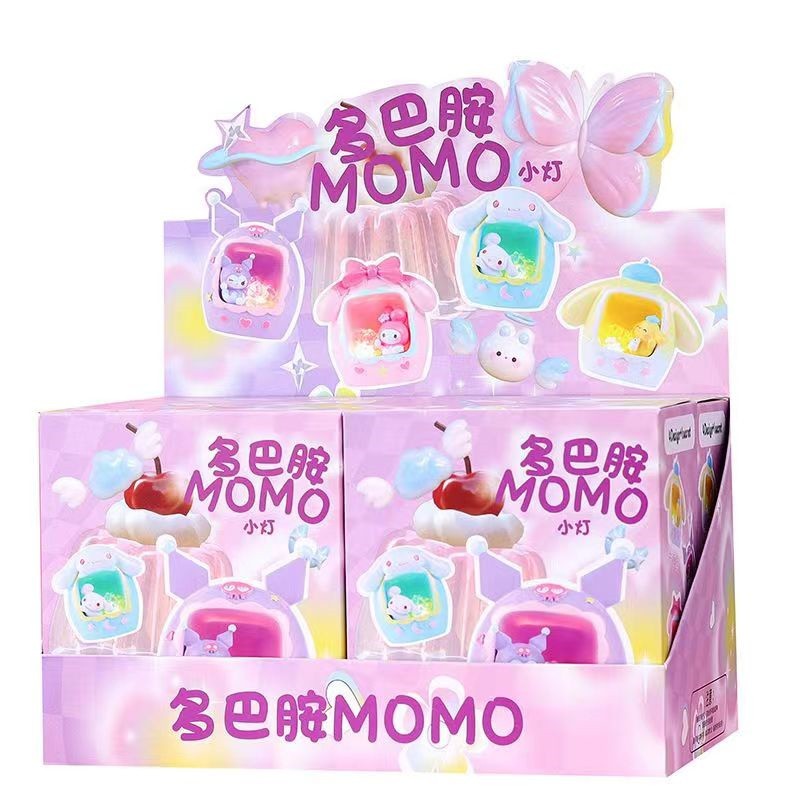 Original MINISO Kuromi Melody Cartoon Anime Moon Night Light Blind Box Decor Ornaments Toys, Cute Girls Gift, Kids Birthday Gifts