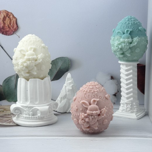 Rabbit Egg Silicone Mold Easter Decoration Ornaments