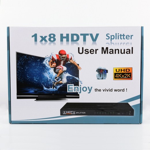 1 Minute 8hdmi Splitter 4K Screen Splitter Signal With Screen