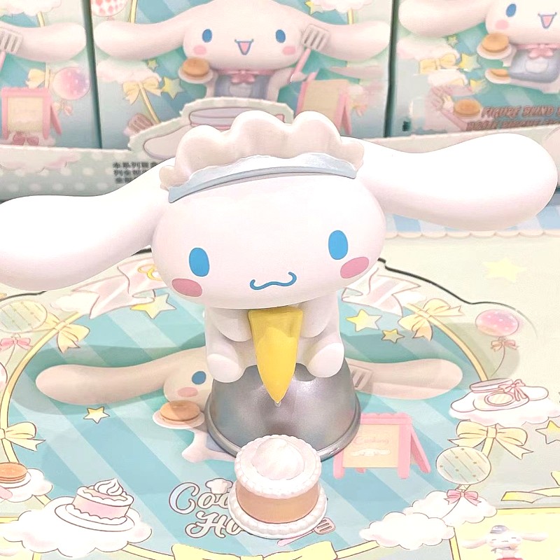 6 Boxes Cinnamoroll Cooking Blind Box MINISO Sanrio Doll Model Decorative Ornaments for Children Toys, Birthday Gifts, Kawaii Trendy Animation