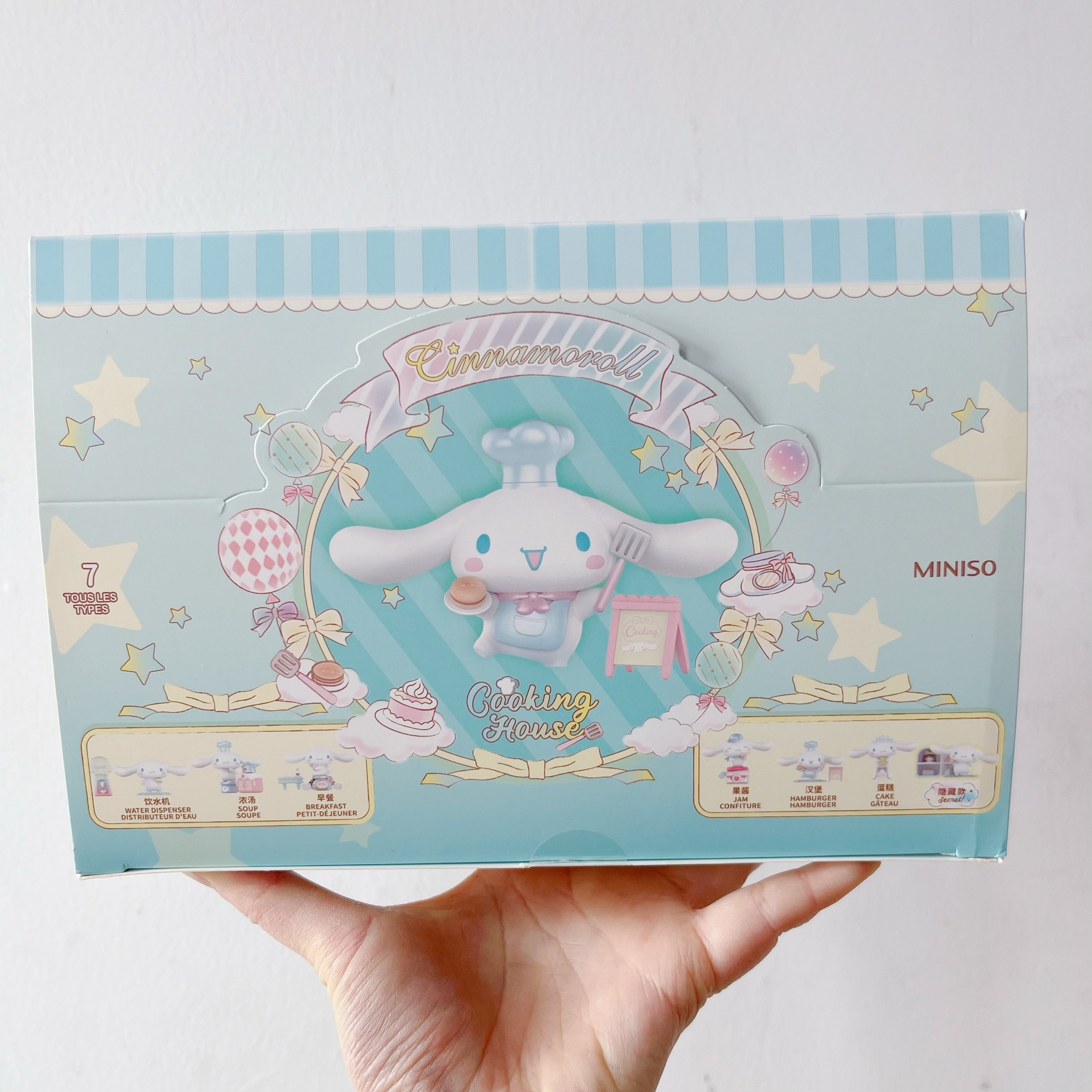 6 Boxes Cinnamoroll Cooking Blind Box MINISO Sanrio Doll Model Decorative Ornaments for Children Toys, Birthday Gifts, Kawaii Trendy Animation
