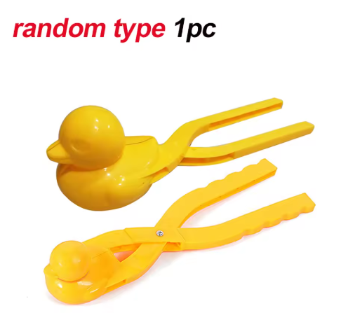 Snowball Maker Clip For Kids Adult Heart Snowflake Duck Shape Clip Tongs for Outdoor Sand Snow Ball Mold Toys Fight Sports Toys