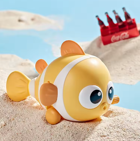 Cute chain clownfish Wind-up driving toy Cartoon small fish children swingfish baby puzzle parent-child interactive children's g