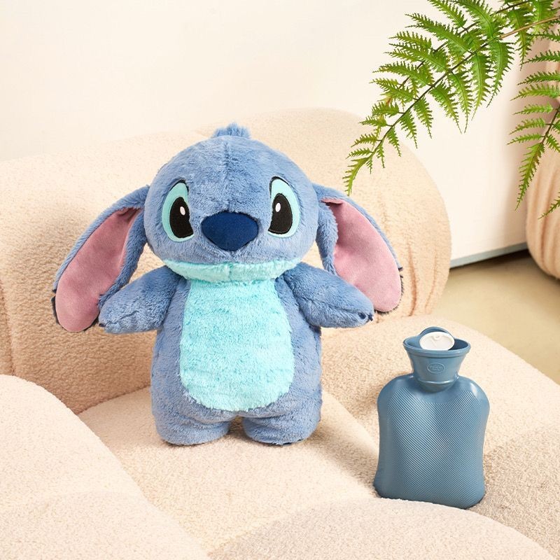 30CM MINISO Stitch Hot Water Bag Extra Grande Plush Doll Hand Warmer, Cute Disney Anime Gift for Girls, Holiday Gifts