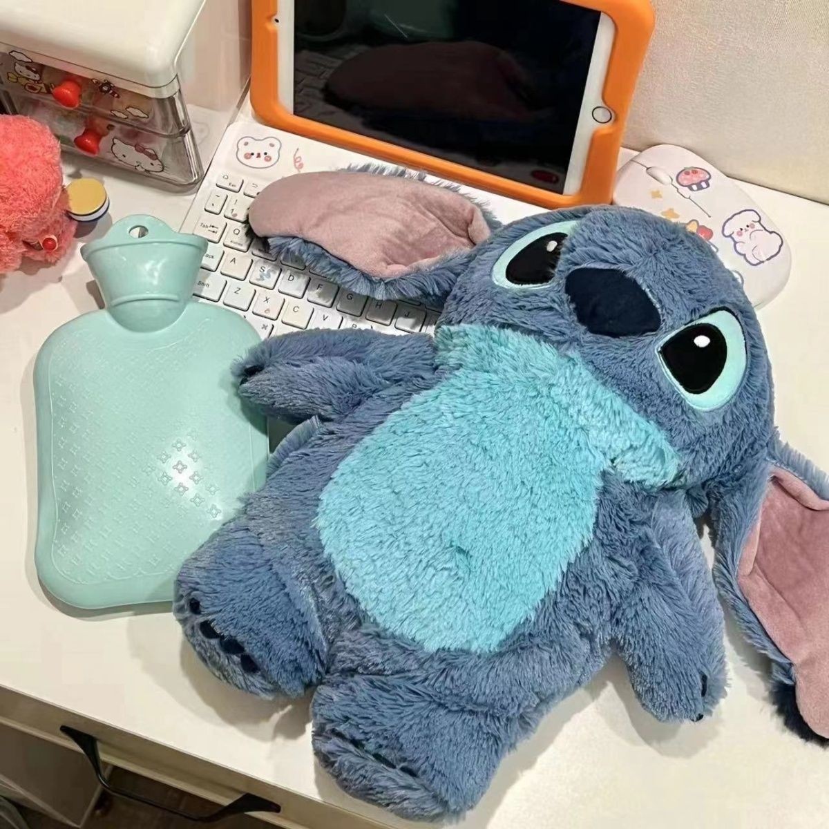 30CM MINISO Stitch Hot Water Bag Extra Grande Plush Doll Hand Warmer, Cute Disney Anime Gift for Girls, Holiday Gifts