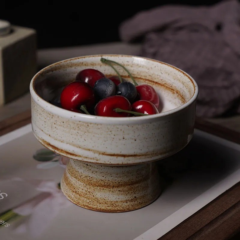Japanese Retro Stoneware Compote