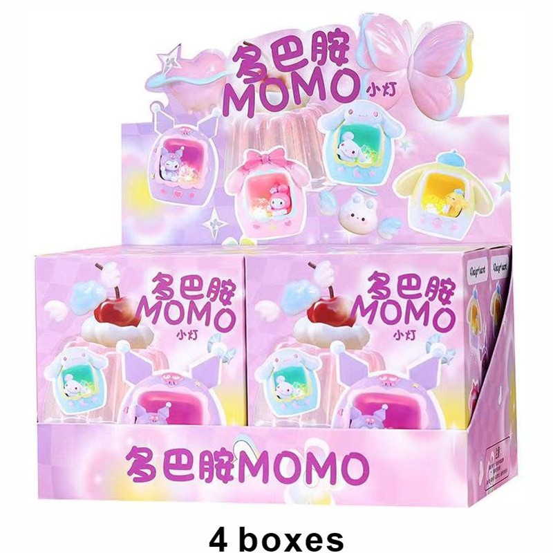 Original MINISO Kuromi Melody Cartoon Anime Moon Night Light Blind Box Decor Ornaments Toys, Cute Girls Gift, Kids Birthday Gifts