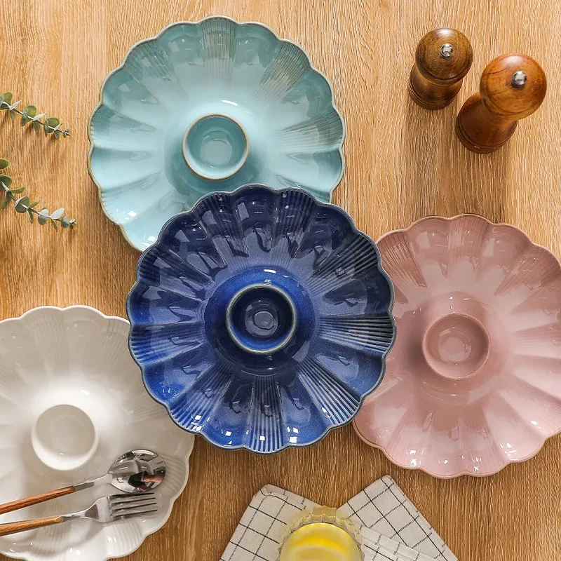 Japanese Petal Dumplings With Vinegar Dish