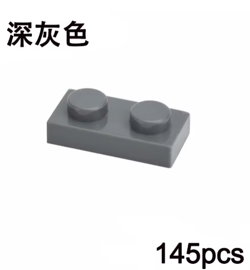 145Pcs Moc Thin Plate Building Blocks Figures Bricks 1x2 Dots Educational Creative Size Compatible With 3023 Toys for Children