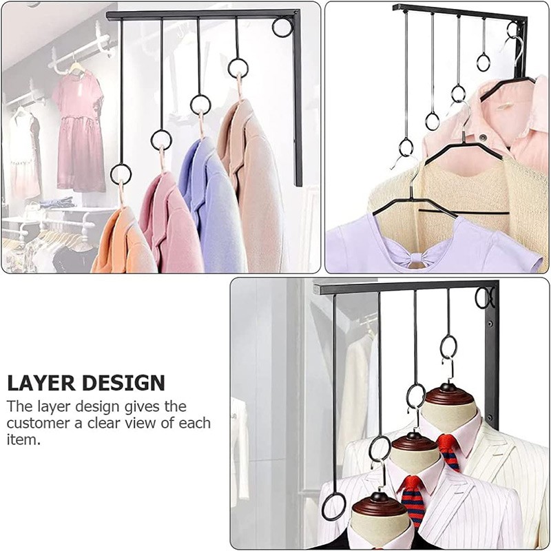Gold Clothing Display Hangers Rack