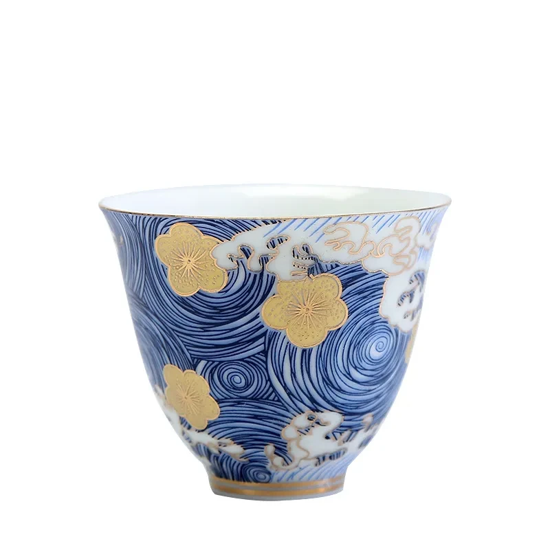 Japanese Kung Fu Tea Set Ceramic Grilled Flower