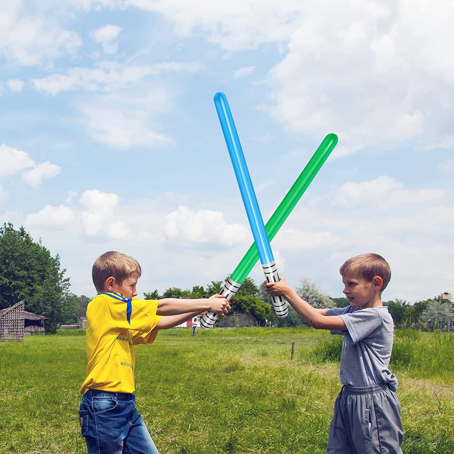 New Kids Inflatable Lightsaber Laser Sword Toy - 100cm PVC Inflatable Stick for Children
