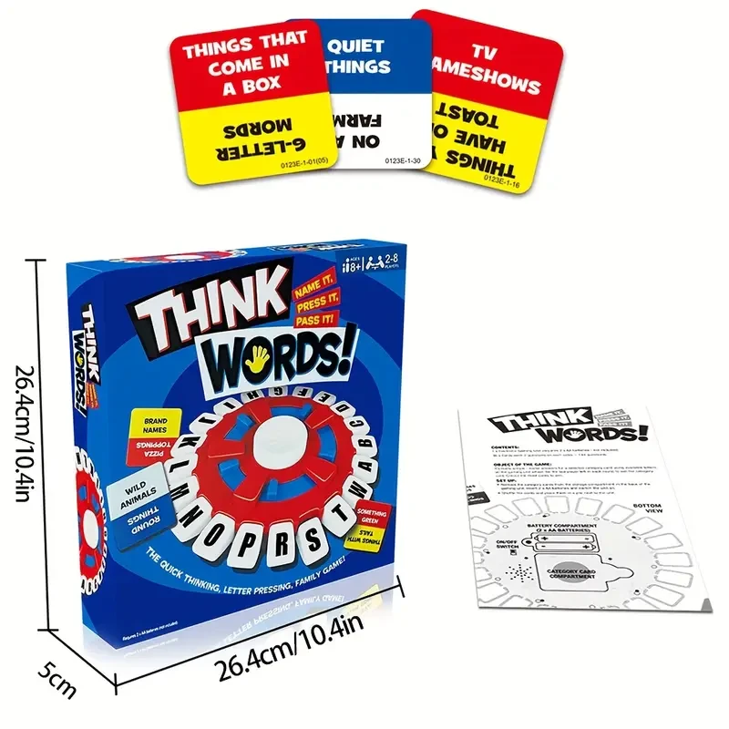 1pc Quick Thinking Standard Edition Alphabet Word Game