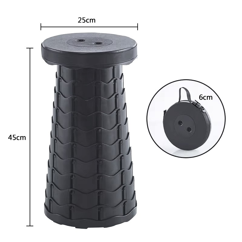 Folding Telescopic Stool Outdoor Portable Folding Chair, Travel, Fishing, and Queuing Stool