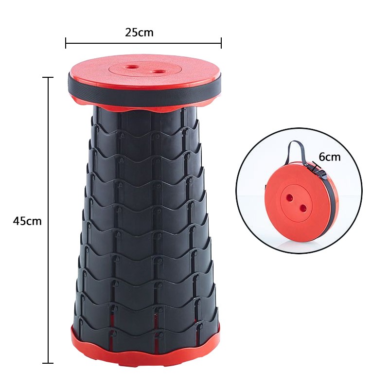 Folding Telescopic Stool Outdoor Portable Folding Chair, Travel, Fishing, and Queuing Stool