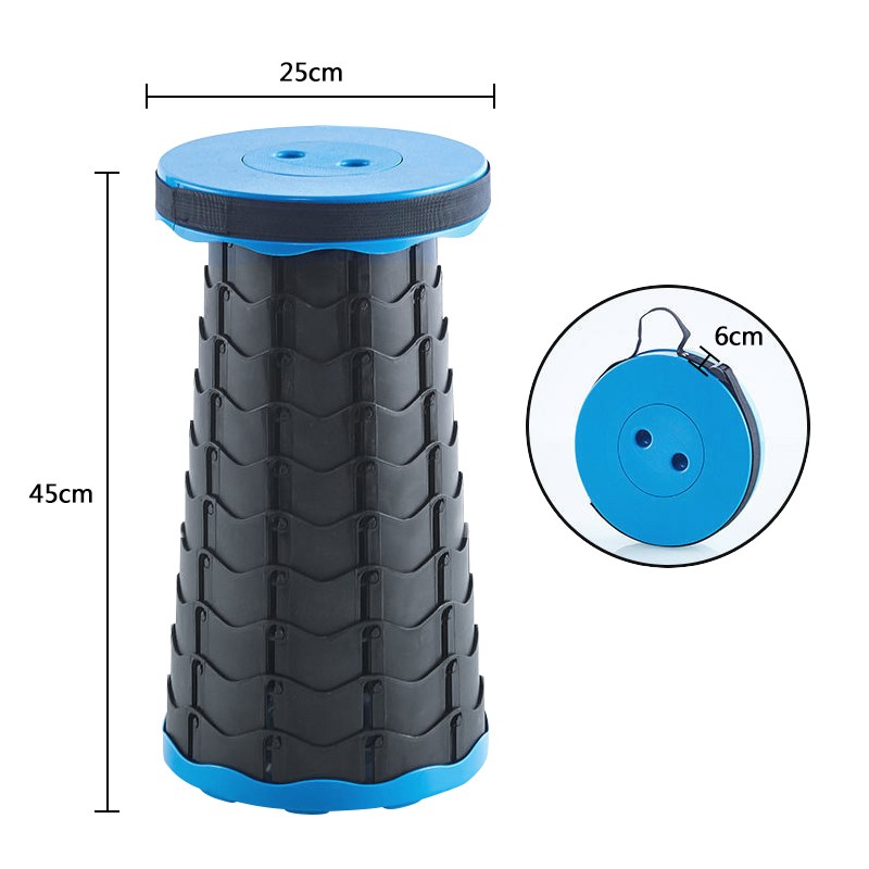 Folding Telescopic Stool Outdoor Portable Folding Chair, Travel, Fishing, and Queuing Stool