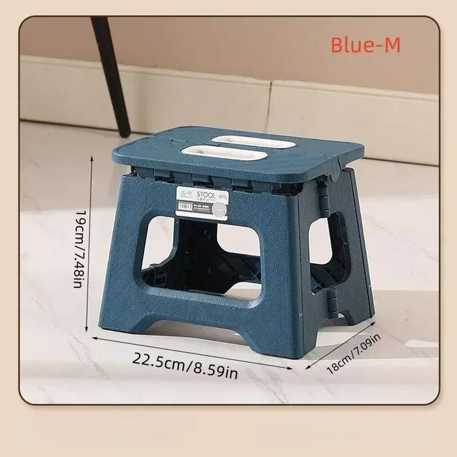 New Portable Folding Stool Thickened Plastic Saddle Chair