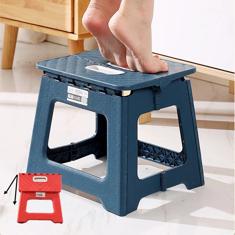New Portable Folding Stool Thickened Plastic Saddle Chair