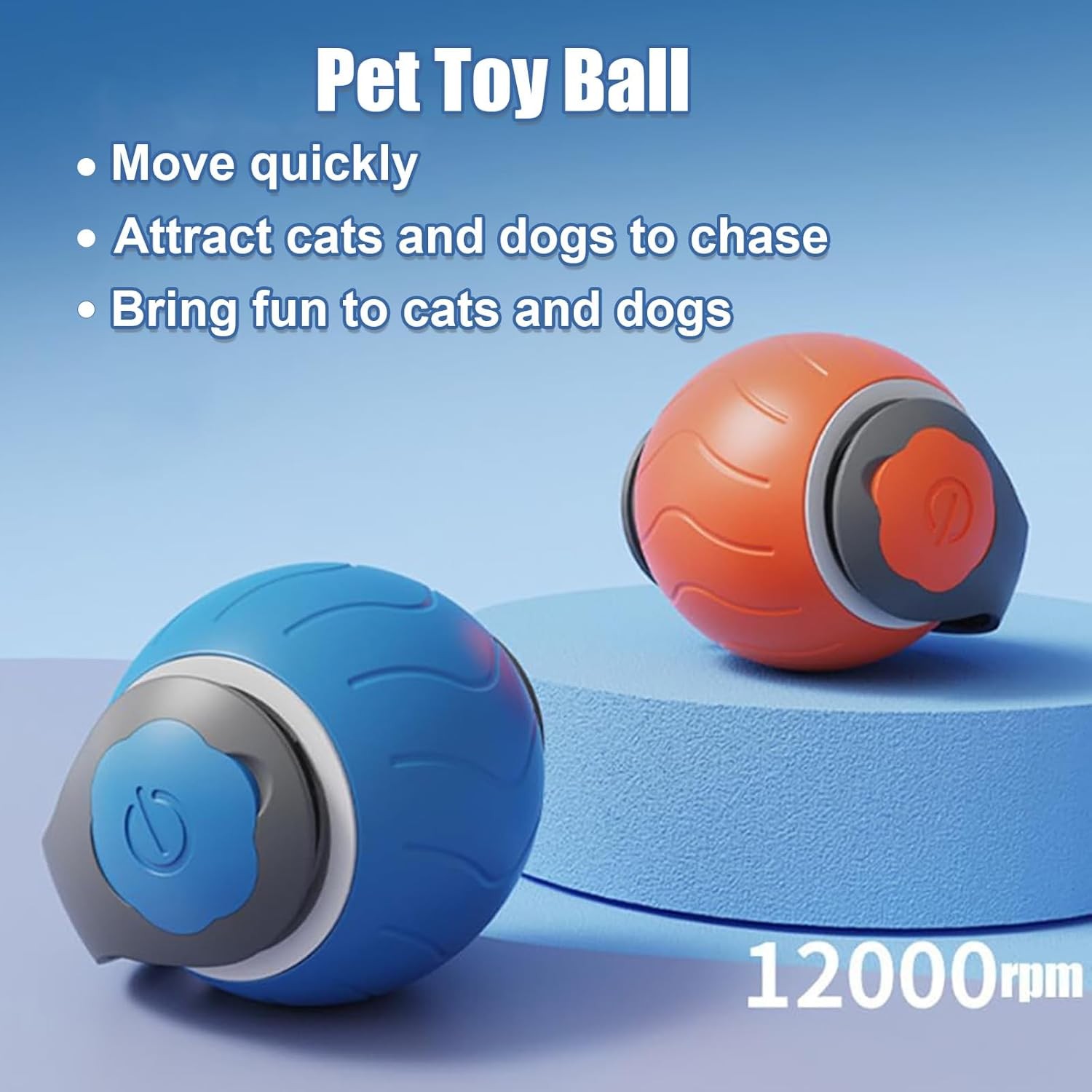 Speedy Tail 2.0 - Interactive Electric Rolling Ball with Teasing Tail  Smart Cat Toy for Indoor & Outdoor Fun