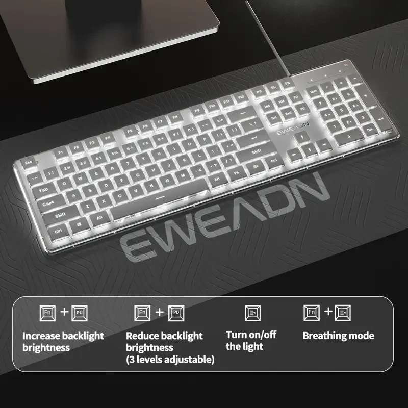 EWEADN Wired Gaming Keyboard and Mouse Set