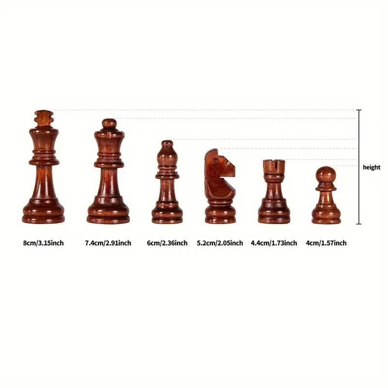 Exquisite Solid Wood Advanced Chess Set