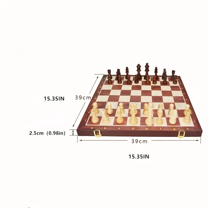 Exquisite Solid Wood Advanced Chess Set