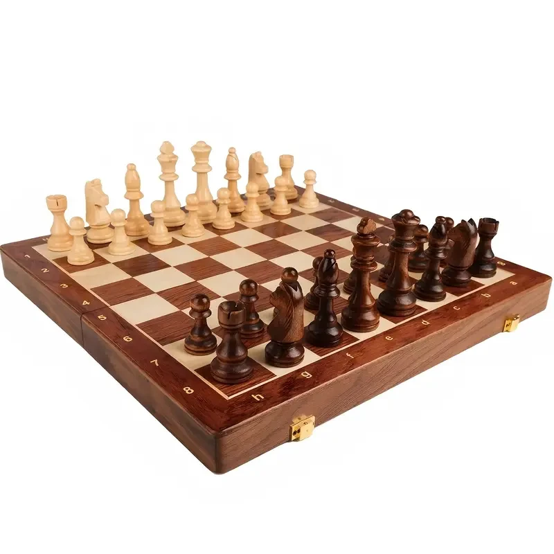 Exquisite Solid Wood Advanced Chess Set