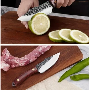 8PCS Professional Chef Butcher's Knife Set – High Carbon Steel Japanese Kitchen Knives + Storage Bag