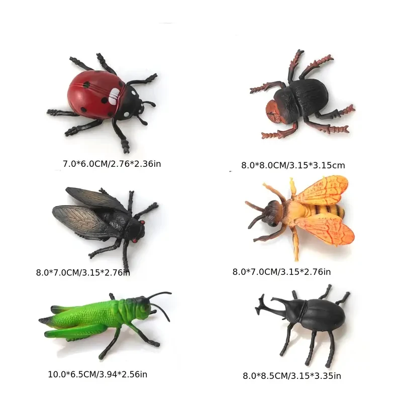 12 Realistic Insect Toy Models