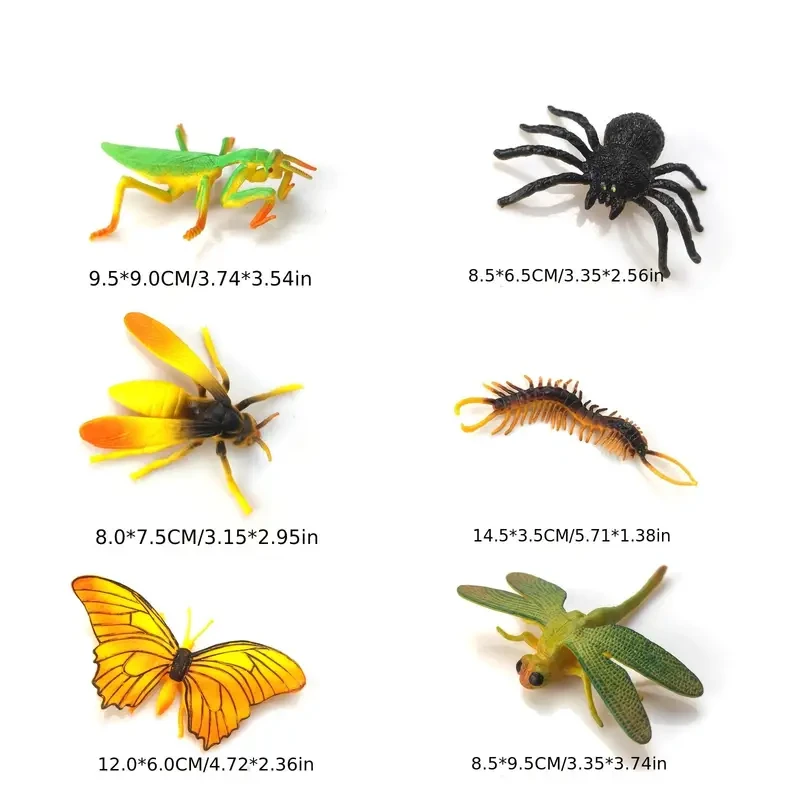 12 Realistic Insect Toy Models