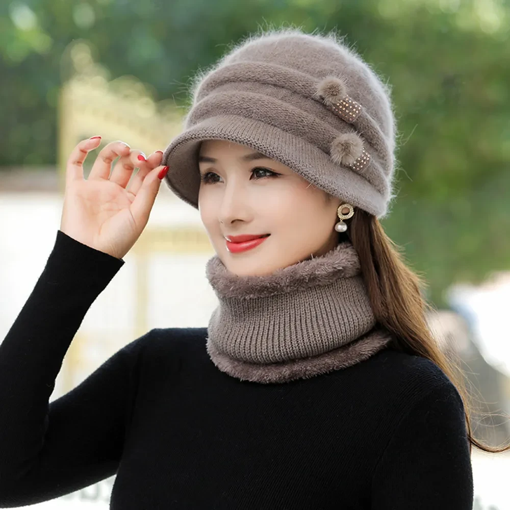 Women's Warm Fleece Elegant Hat Grandma