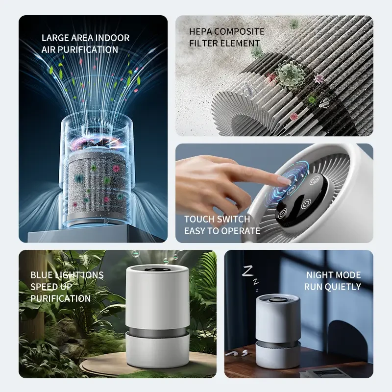 Electrostatic Air Purifier with HEPA Filter