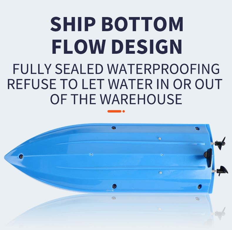 RC Boat, 2.4GB Long lasting Remote Boat, Rechargeable, Black