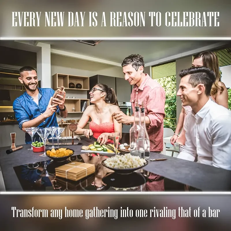 11pcs Rose Golden Cocktail Shaker Set