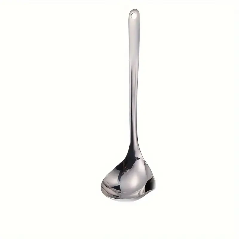 304 Stainless Steel Oil Separation Spoon - Thickened Long Handle Filter Spoon for Hot Pot, Soup, and Grease Trap