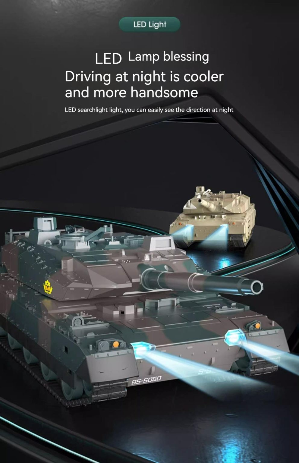 Tank, RC Tank, Remote Control Tank.12 CH, Army Green.